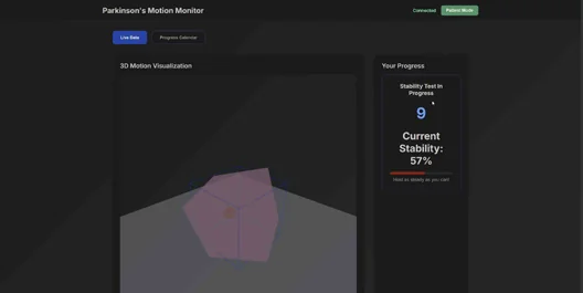 Version 01: live interaction with the cube during the test