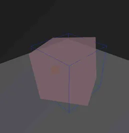 Version 01: pink cube visualising tremor